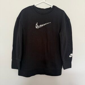 Nike Black Sweatshirt with‎ embroidered Floral